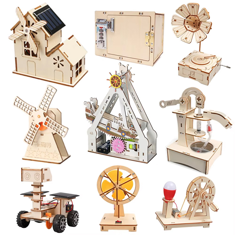Science Project Kit - 스팀 실험 키트 나무 DIY 장난감