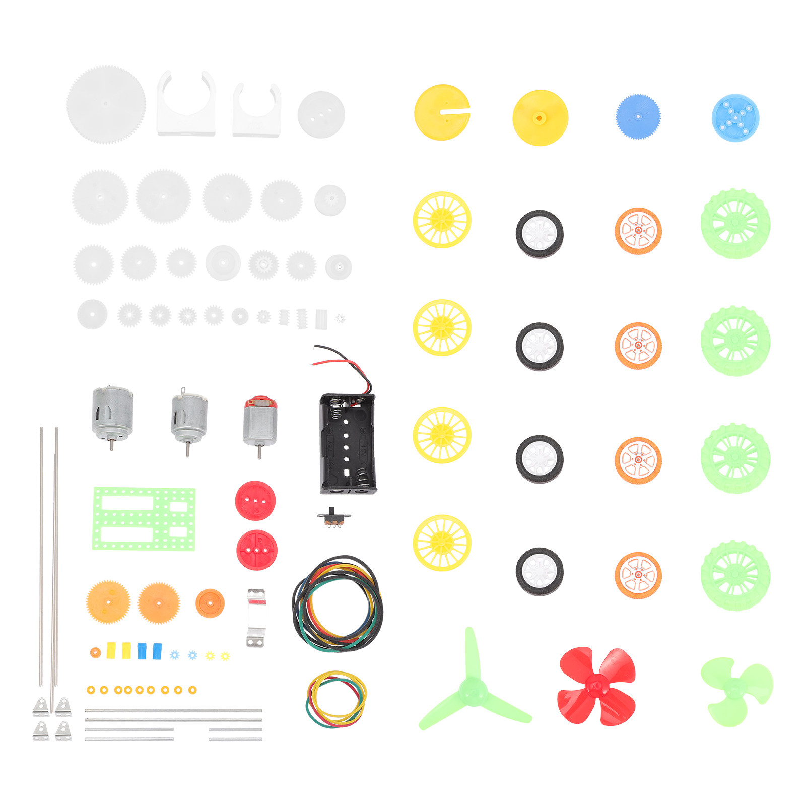 Science Kit - 112개 DC 모터 기어 키트, 플라스틱