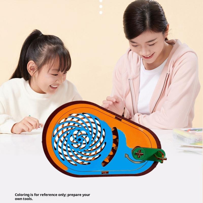 STEM DIY 프로젝트를 위한 나무 광학 환상 스피너 - Science Kit 리뷰 및 가격