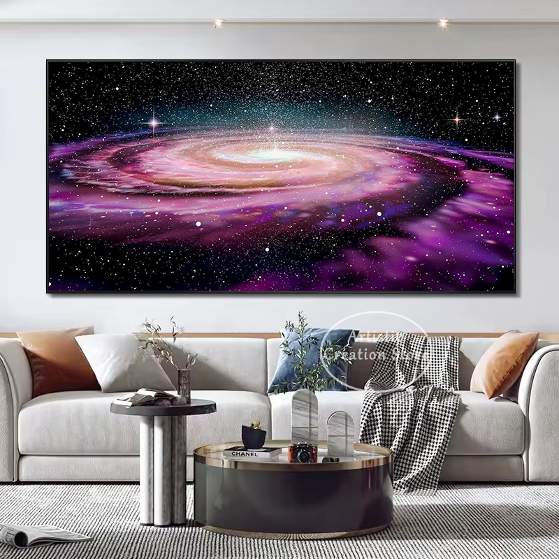 우주 예술 은하수 보라색 우주 성운 별이 빛나는 밤 우 - Star Map Poster 리뷰 및 가격