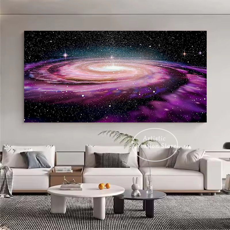 우주 예술 은하수 보라색 우주 성운 별이 빛나는 밤 우 - Star Map Poster 리뷰 및 가격