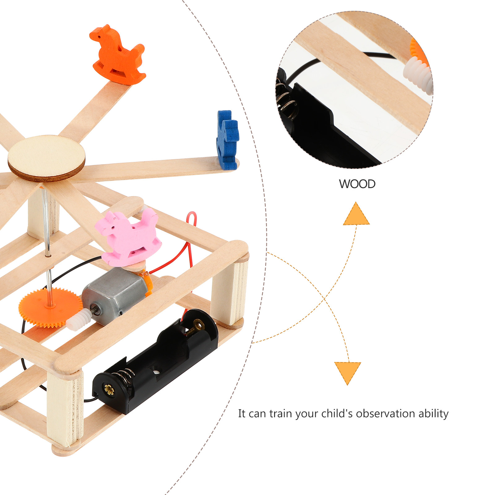 1세트 DIY 전기 회전목마 조립 키트, 어린이 STE - Science Kit 리뷰 및 가격